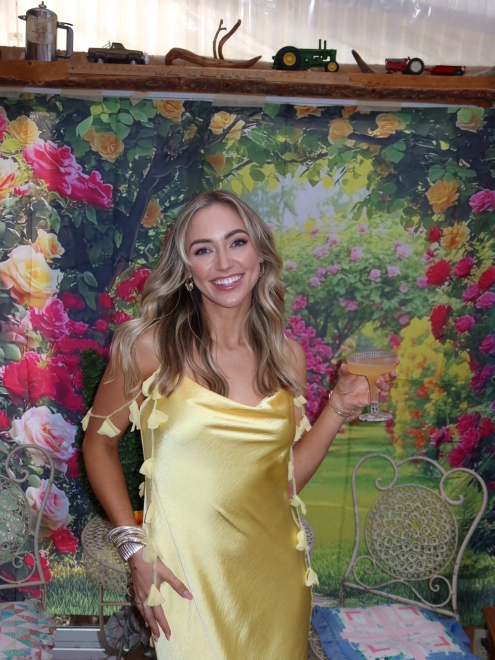 Fashion Nova Yellow Satin Maxi Dress with Tie-Strap Details